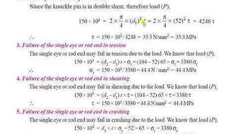 Problem on Knuckle Joint
