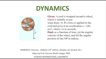 DYNAMICS, Example 16.1.1 Angular Velocity and Acceleration