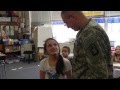 big brother home from U.S. Army surprises little sister