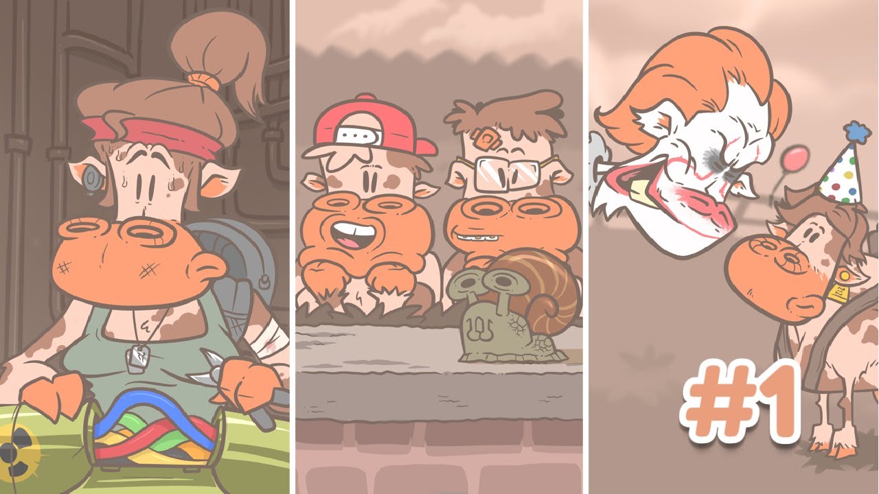 5 Minutes of Cow Cartoons | Dark Humor Shorts Compilation 1