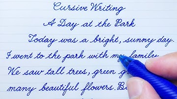 Cursive writing paragraph for beginners | Cursive writing story | Cursive handwriting practice