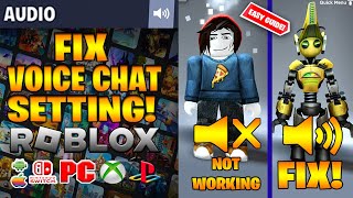 How To Fix & Enable Voice Chat Setting On Roblox On Ps5Xboxmobile & Pc