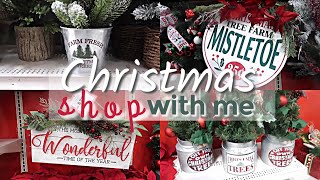 CHRISTMAS SHOP WITH ME 🎄+ FARMHOUSE CHRISTMAS DECOR HAUL | Hobby Lobby, At Home, Michael’s, Target