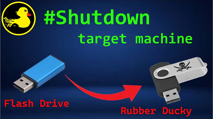 Forced shutdown using USB flash drive | Forced shutdown using homemade USB rubber ducky