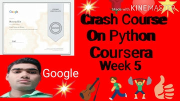 Coursera:How to learn crash course on python! Crash course on python 5th week! 5th week answer