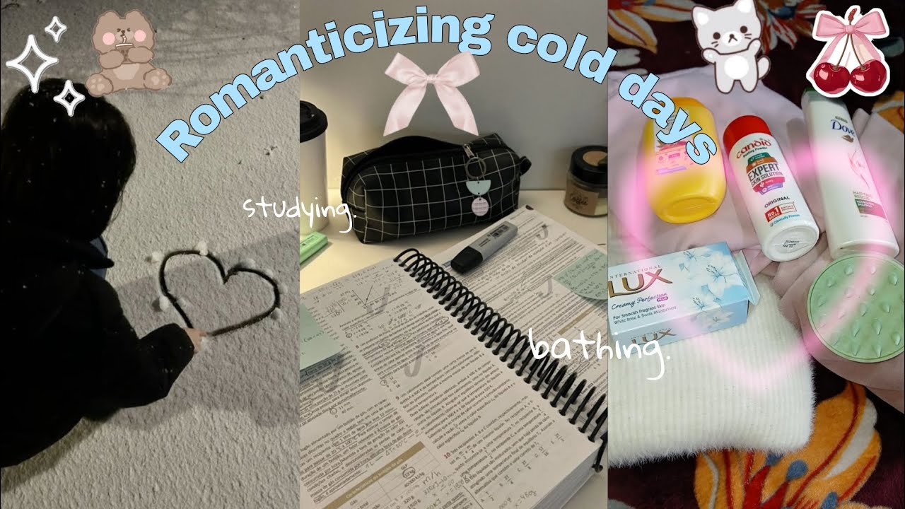 ˚⋆Romanticizing cold days˚⋆𐙚｡⋆aesthetic vlog🎀l studying✨️,bathing🫧,and more..🫶🏻🍒