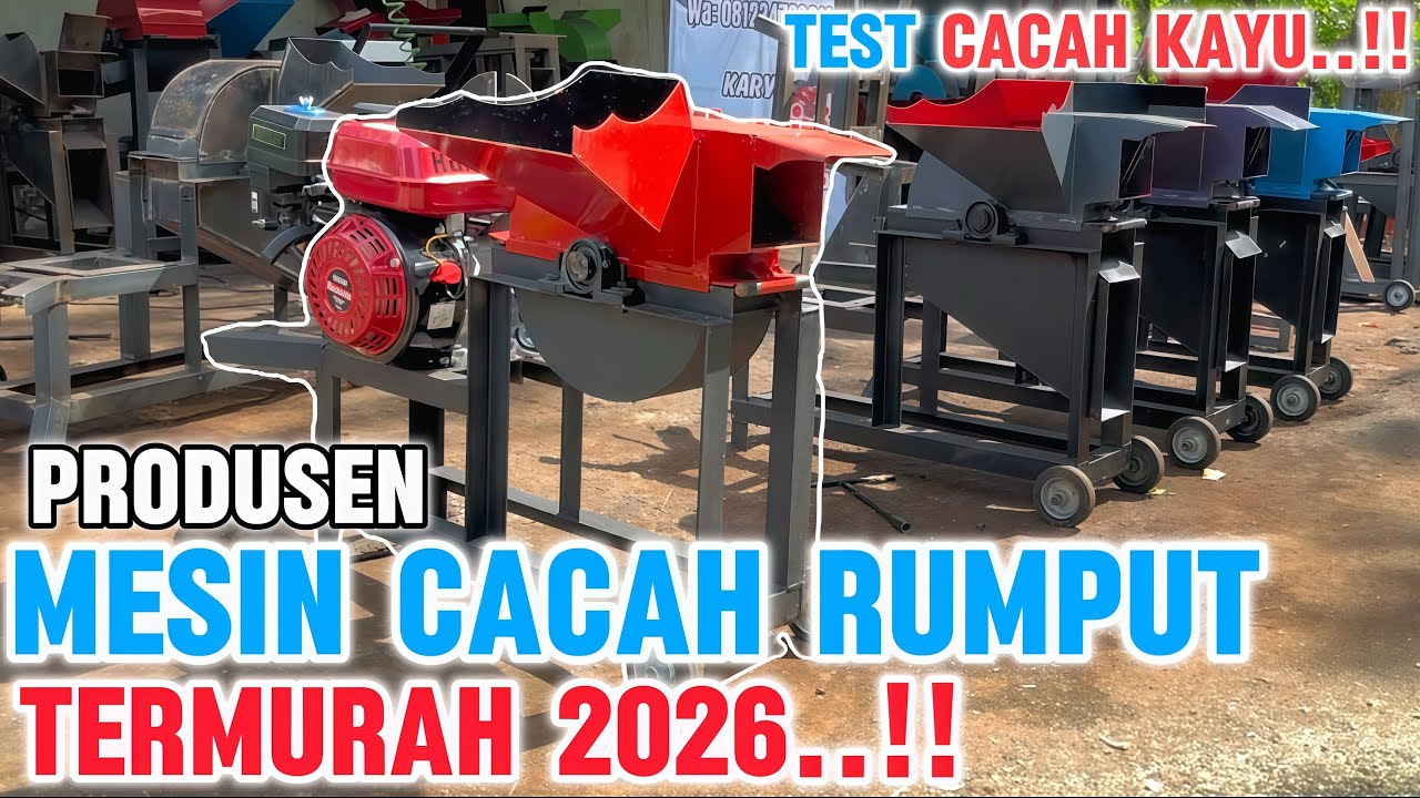 MESIN CACAH RUMPUT ter murah kita uji coba untuk cacah kayu..!! Apakah bisa..??
