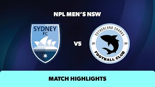 NPL Men's NSW Round 10 Highlights – Sydney FC v Sutherland Sharks