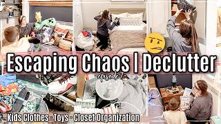 DECLUTTER YOUR HOME!! ep7  ORGANIZE + DECLUTTER UPSTAIRS → Hall Closet, Kids Bedrooms, Clothes