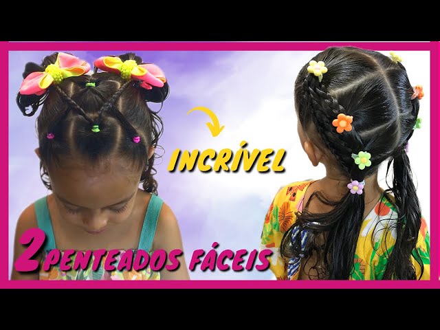 9 Penteados Infantis Fáceis para Escola ou Passeios 💕