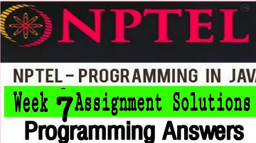 Programming in Java Quiz Solution & Programming Assignment Q1-5 Week-7 Solution | NPTEL Jan-Apr 2021