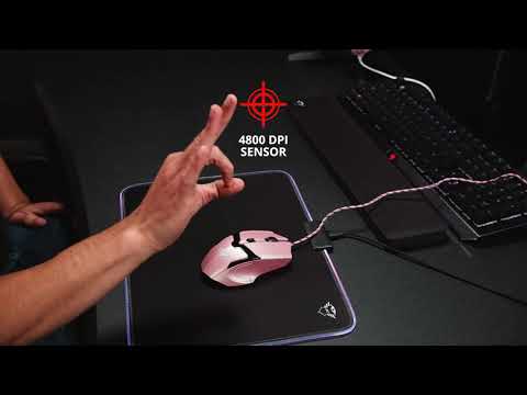 Mouse Gamer 4800 DPI com Fio Precisão para Jogos DPI Ajustável 6 Botões Trust GXT 101P GAV Pink
