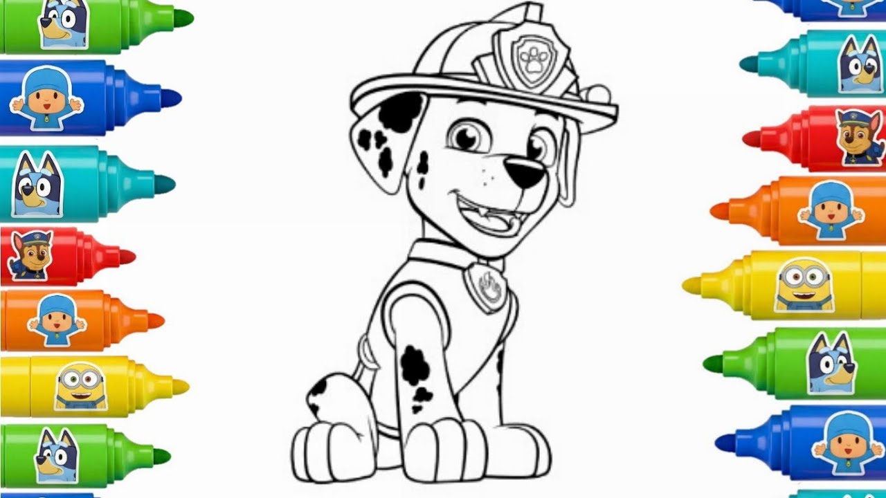 Paw Patrol Step by Step Drawing for Children 🖍️