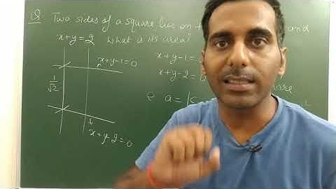 Perpendicular distance between two parallel lines