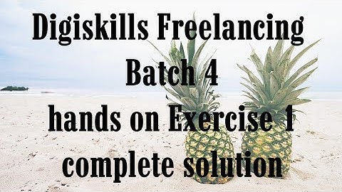Digiskills Freelancing Batch 4 hands on Exercise No 1 complete solution