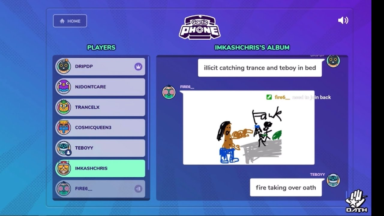 Extremely Messed up Gartic Phone ft. Teboy, TranceLx, Dripdp, Cosmic, and Chris