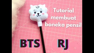 cara membuat boneka pensil karakter BTS RJ || how to make pencil doll