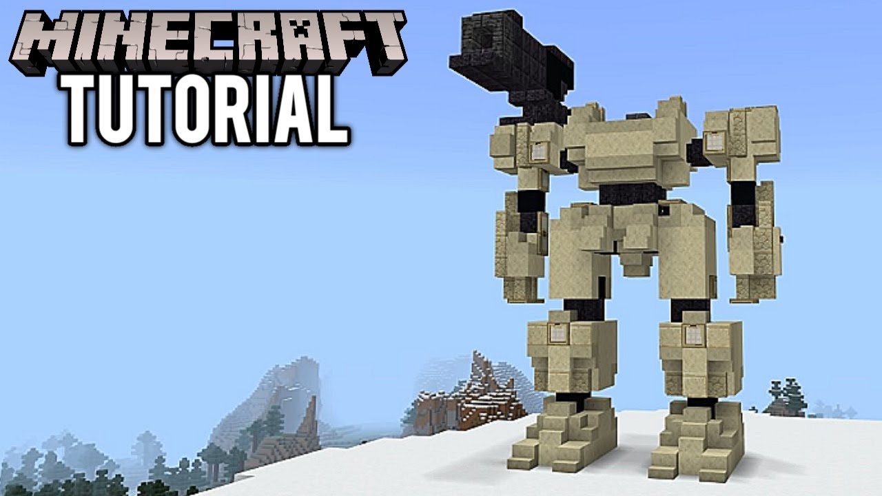 MINECRAFT : Numsekar Mech Build From Front Mission Tutorial - YouTube