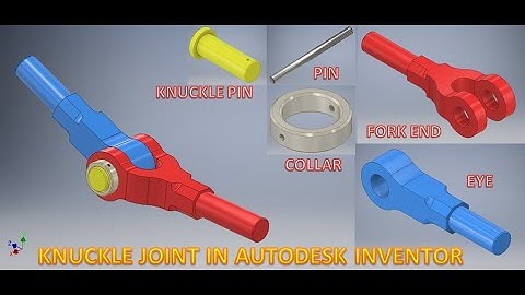 Knuckle Joint in Autodesk Inventor || 3d Cad Assembly in Autodesk Inventor || Inventor 3d tutorials
