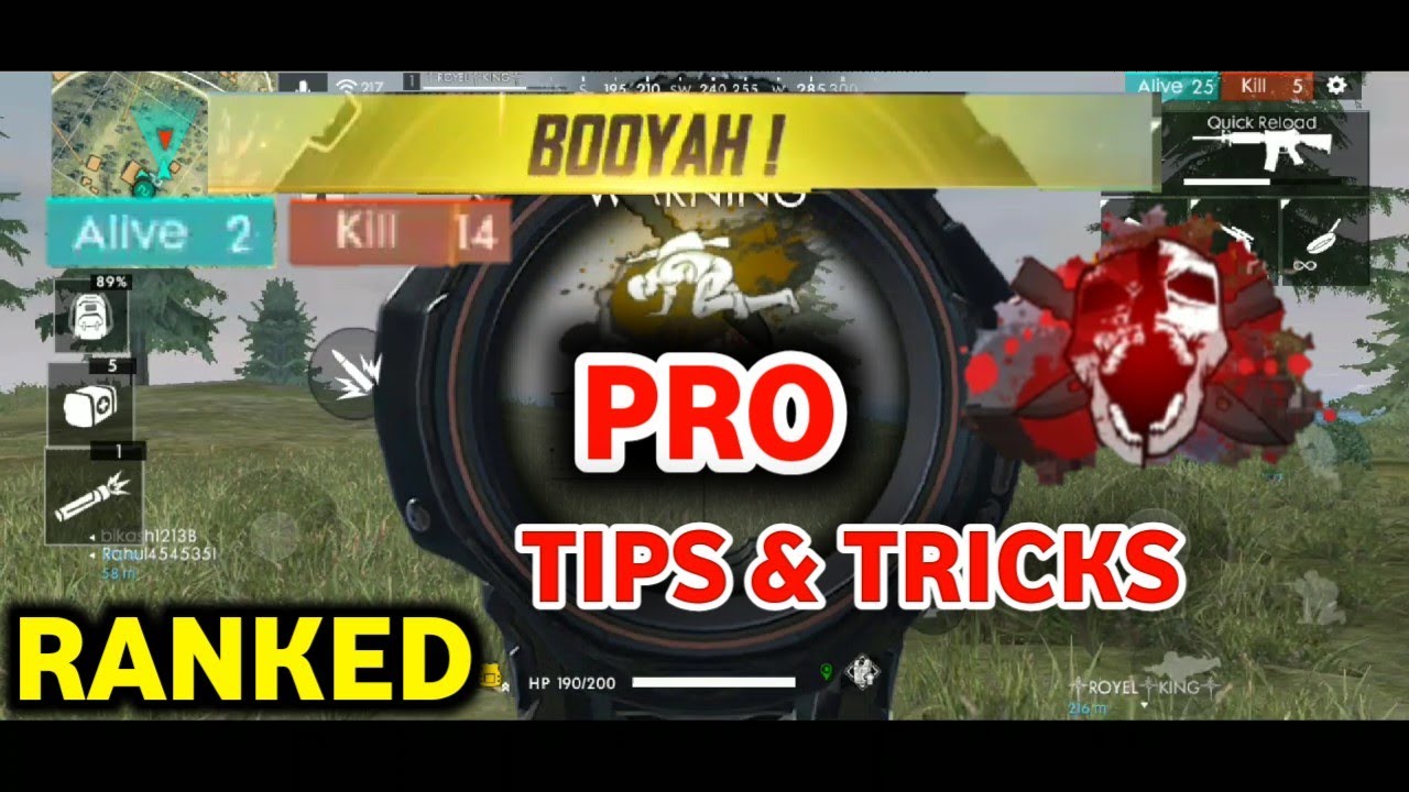 Ranked Pro gameplay | Pro tips and tricks Garena Free Fire gameplay ...
