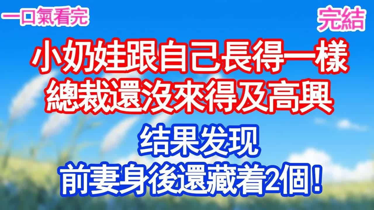 小奶娃跟自己長得一樣，總裁還沒來得及高興，结果发现，前妻身後還藏着2個！#愛情#甜寵文#爽文#故事分享