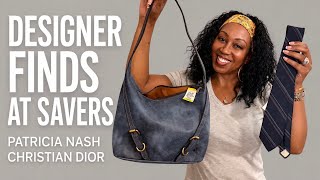 THRIFT WITH ME AT SAVERS | Designer Finds, Patricia Nash & Christian Dior