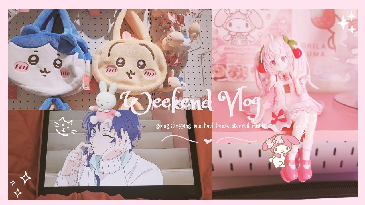 weekend vlog ꒰ᐢ. .ᐢ꒱ going shopping, mini haul, honkai star rail, anime, and more!