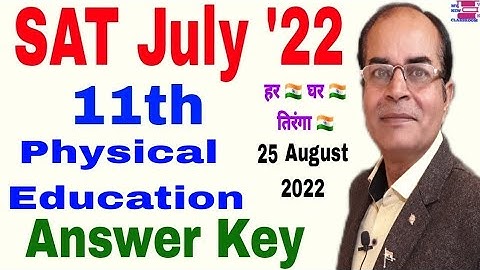 physical Education class 11 sat1 answer key by vijay kumar