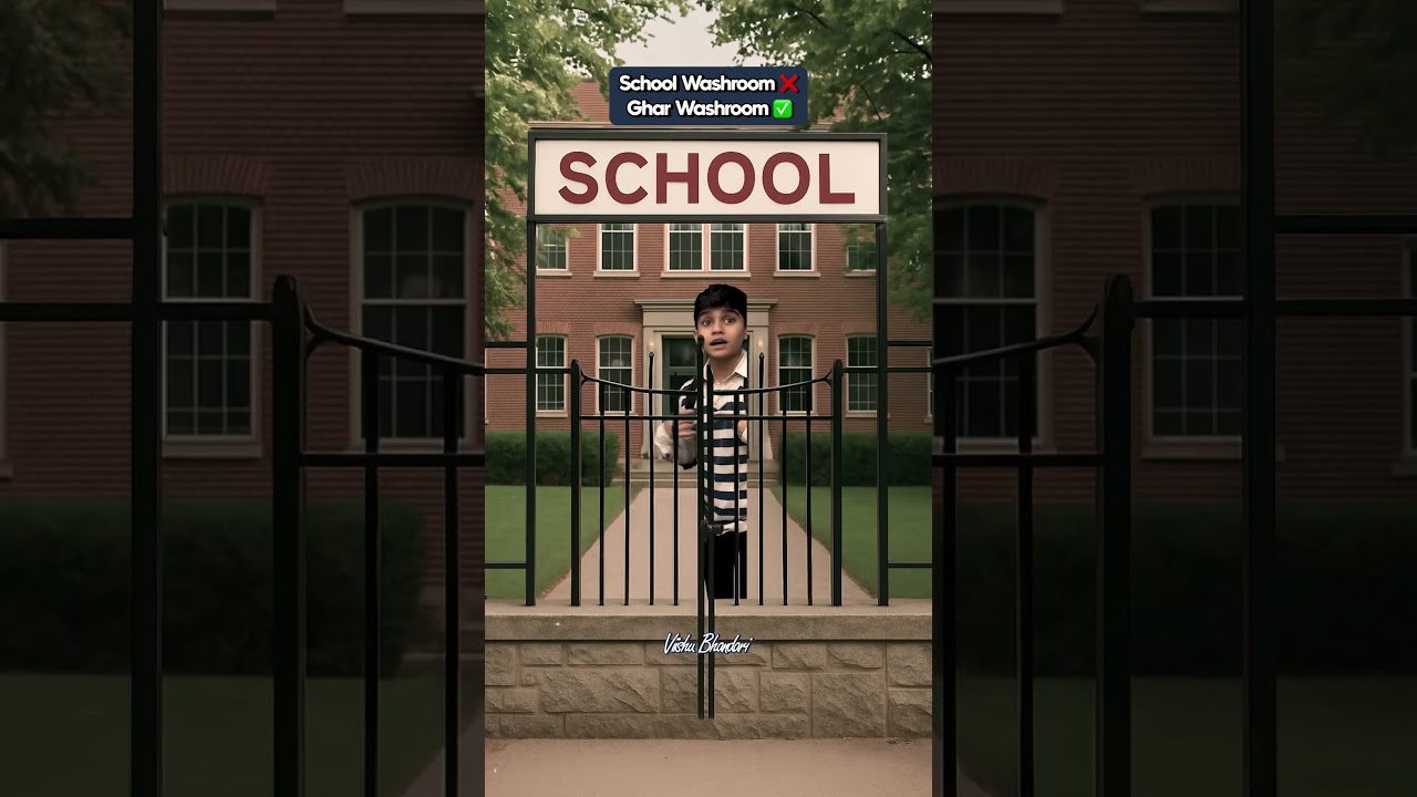 School washroom ❌ Ghar washroom ✅ 