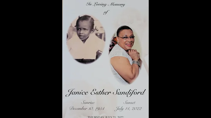 Janice E. Sandiford's  Funeral Service