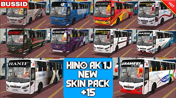 BUSSID || Hino AK1J New Bus Skin Livery Pack project 1 + Link Download FREE !