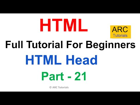 HTML Tutorial For Beginners - Part 21: Head in HTML | HTML Tutorial For Beginners