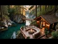 Riverside Cabin Ambience with Spring Birdsong for Sounds Of water Anxiety Sleep Relief