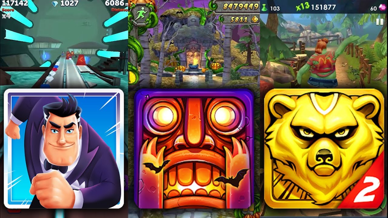 Agent Dash Vs Temple Run 2 Spooky Ridge Vs Spirit Run 2 - Temple Zombie ...