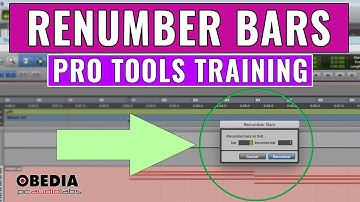 Renumber Bars in Pro Tools -- OBEDIA.com Pro Tools Training