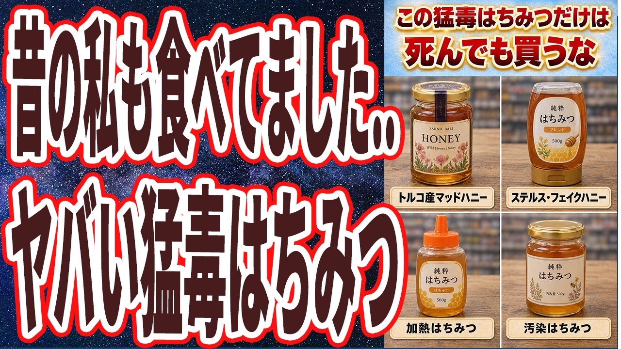【死んでも買うな】「即販売禁止にすべき、市販の猛毒はちみつを全部暴露します」を世界一わかりやすく要約してみた【本要約】