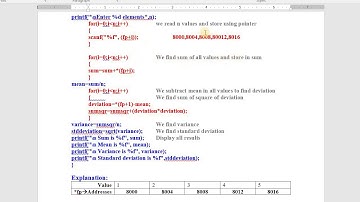 CPL Lab Part B Expt 14 To caclculate standard deviation using pointers