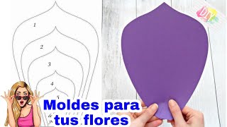 Como hacer moldes par tus flores gigantes en cartulina/ manualidades