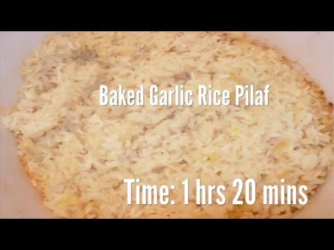 Baked Garlic Rice Pilaf Recipe