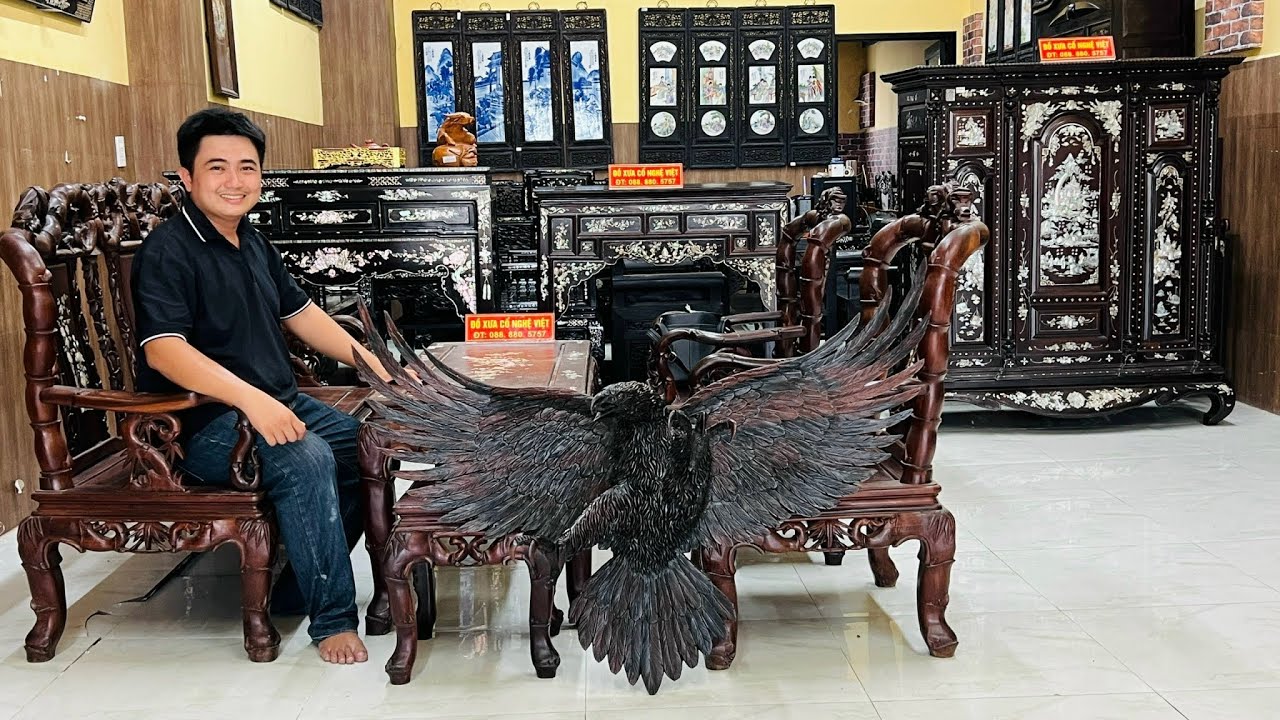 Bàn Ghế Trúc Nho, Mẫu Nghi Thờ Miền Tây và các món Gỗ Gốm Đồng khác 15/3 Cổ Nghệ Việt chào bán