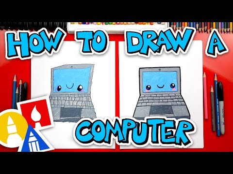 How To Draw A Funny Laptop Computer + Spotlight