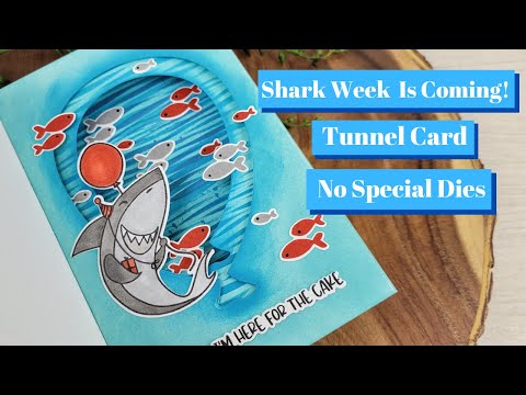 Quick and Easy Shark Tunnel Card, Just in Time for Shark Week!