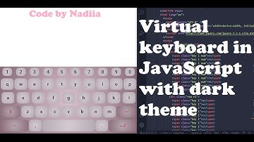 Virtual keyboard in JavaScript with dark theme