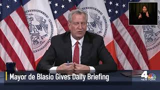 NYC Mayor De Blasio Gives Daily Briefing