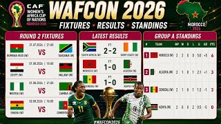 WAFCON TABLE STANDINGS 2026 | WAFCON FIXTURES 2026 | WAFCON RESULTS 2026 |UPDATED ROUND 2 
