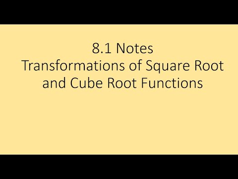 Unit 8.1 Notes: Transformations of Square Root and Cube Root Functions ...