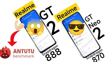 Realme GT 2 vs Realme GT Neo 2 Antutu Benchmark Test Comparison Snapdragon 870 vs 888 💪🏻