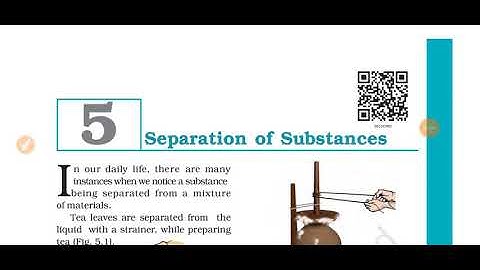 Class6th Science chapter 5 Separation of substances summary