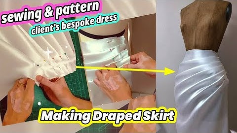 How to Make Asymmetrical Draped Skirt | How to Sew a Dress | Draped Skirt Pattern | Sewing Tutorial