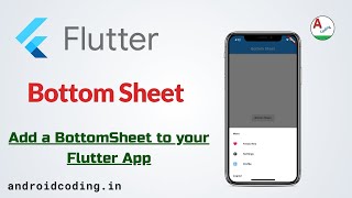 Flutter bottom sheet tutorial | Source in description | flutter coding